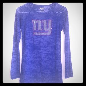 New York Giants Women’s Long sleeve rhinestone top